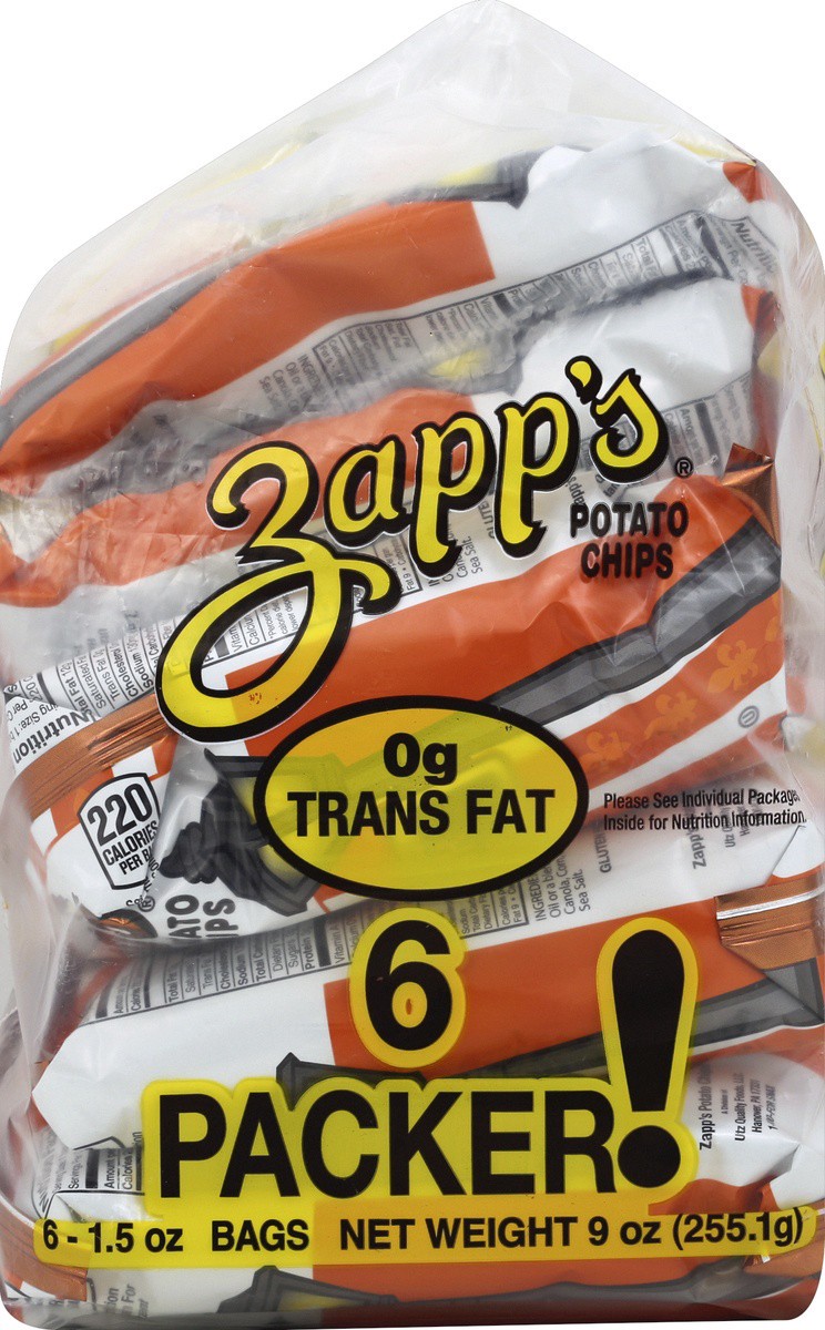 slide 3 of 5, Zapp's Potato Chips Regular Flavor New Orleans Kettle Style er!, 9 oz