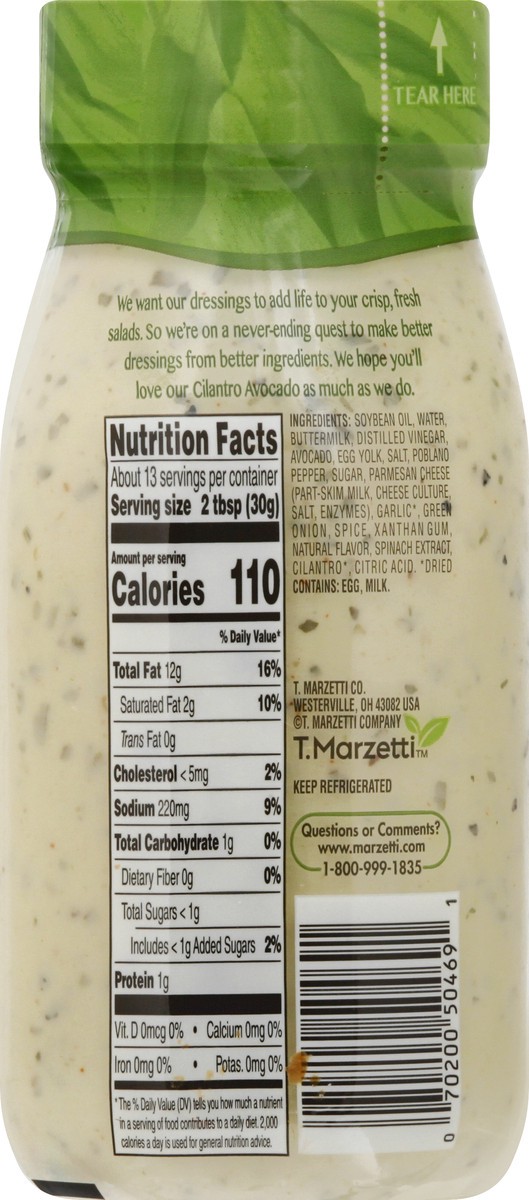 slide 9 of 12, Marzetti Cilantro Avocado, 13 fl oz