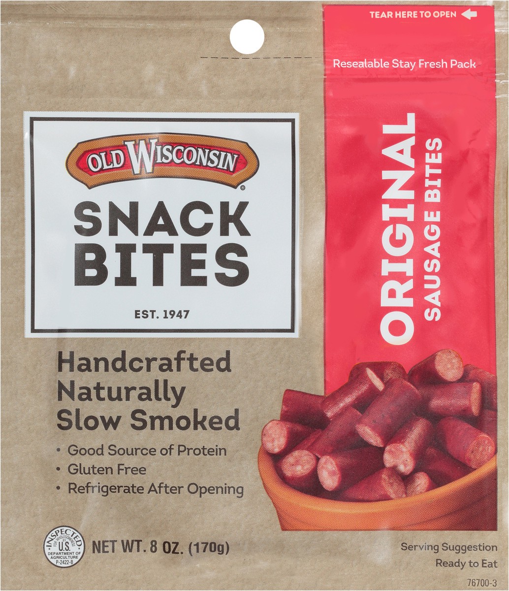 slide 6 of 7, Old Wisconsin Original Sausage Bites 8 oz. Pouch, 8 oz