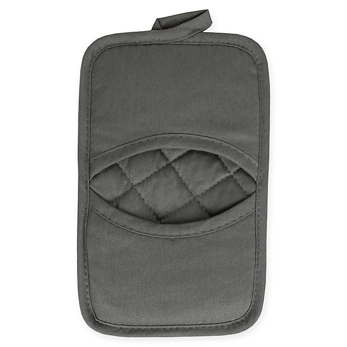 slide 1 of 1, KitchenSmart Colors Solid Pocket Pot Mitt - Grey, 1 ct