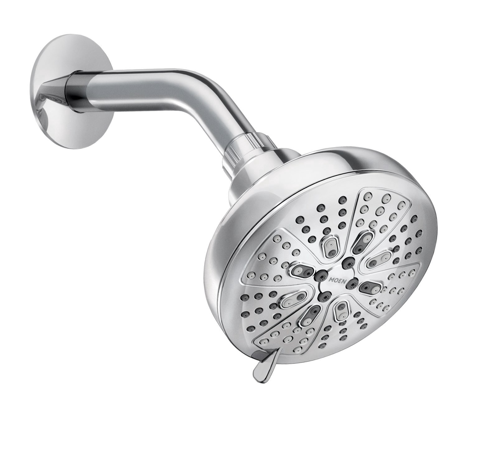 slide 1 of 6, Moen Hydro Energetix Chrome Eight-Function 5" Diameter Showerhead, 5 in