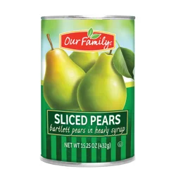 Our Family Sliced Bartlett Pears In Heavy Syrup