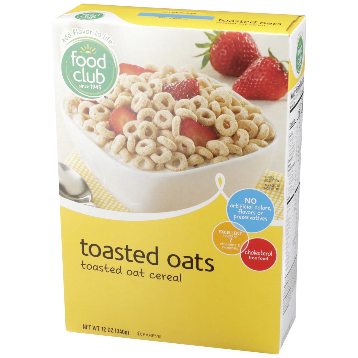 slide 3 of 9, Food Club Cereal - Original Toasted Oats, 12 oz