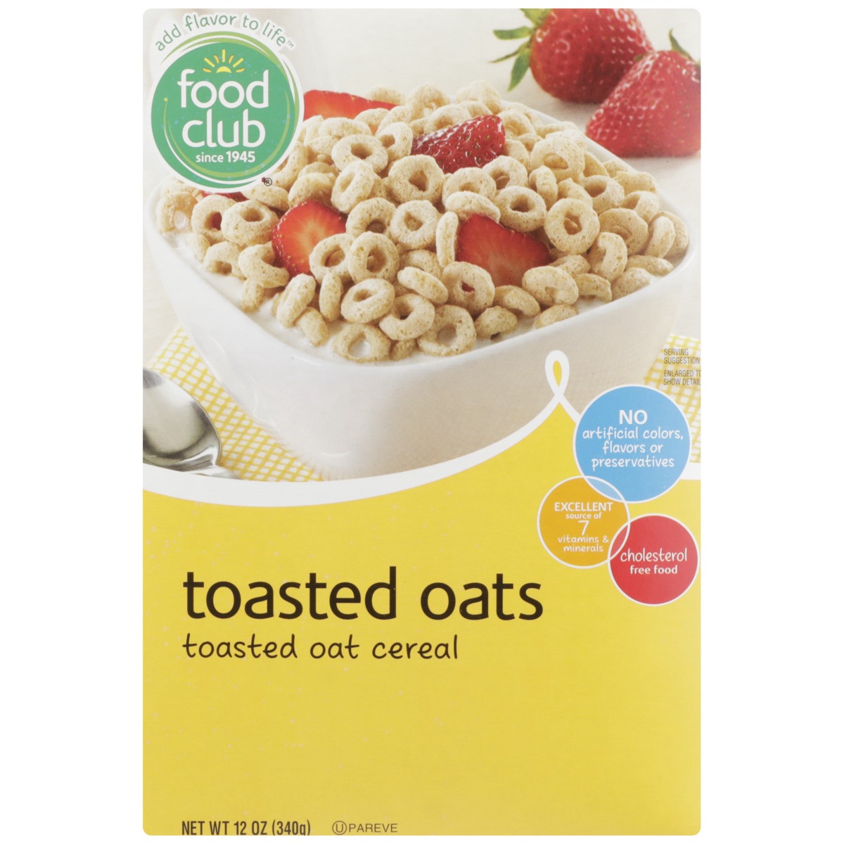 slide 8 of 9, Food Club Cereal - Original Toasted Oats, 12 oz