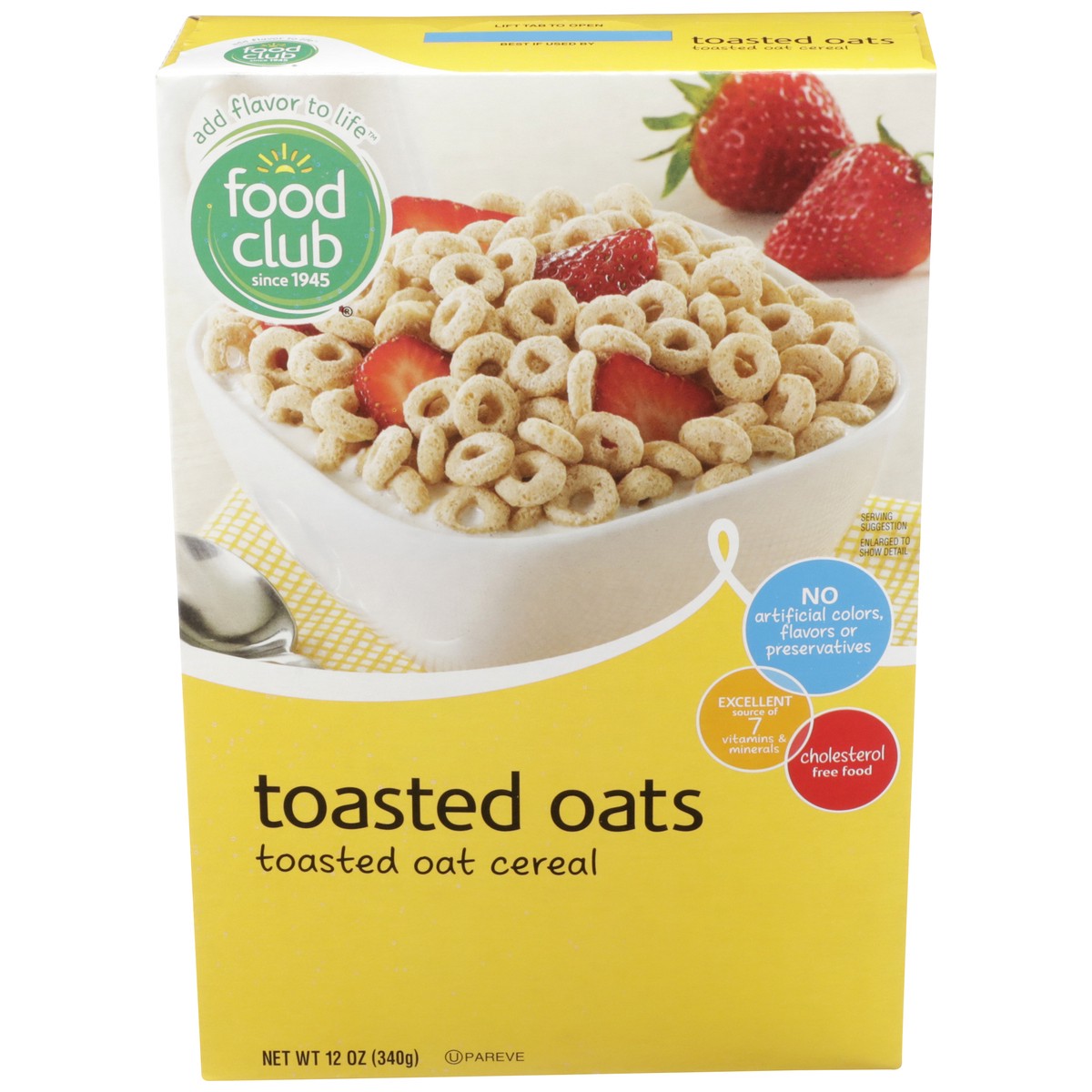 slide 1 of 9, Food Club Cereal - Original Toasted Oats, 12 oz