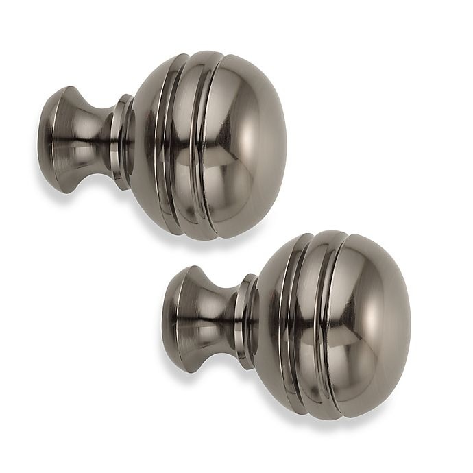 slide 1 of 1, Cambria Classic Complete Orbit Finials - Graphite, 2 ct