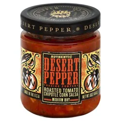 Desert Pepper Trading Company Roasted Tomato Chipotle Corn Salsa Medium Hot - 16 oz