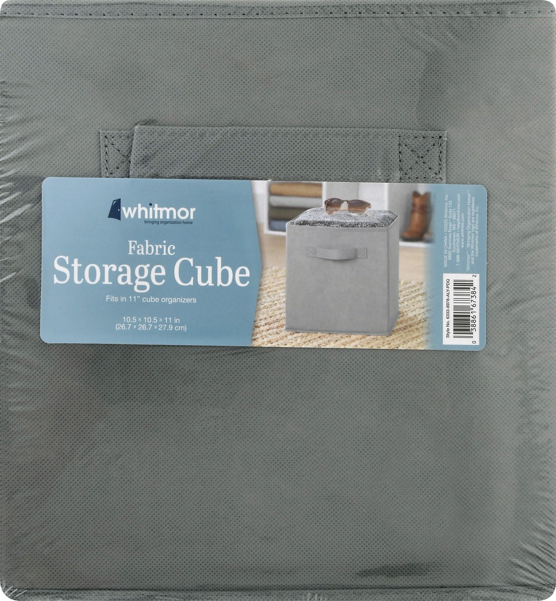 slide 1 of 9, Whitmor Collapsible Cube - Alloy Gray, 1 ct
