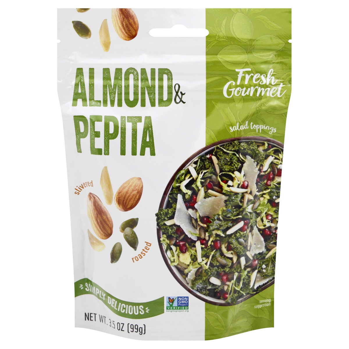 slide 1 of 6, Fresh Gourmet Salad Toppings - Almond & Pepita, 3.5 oz