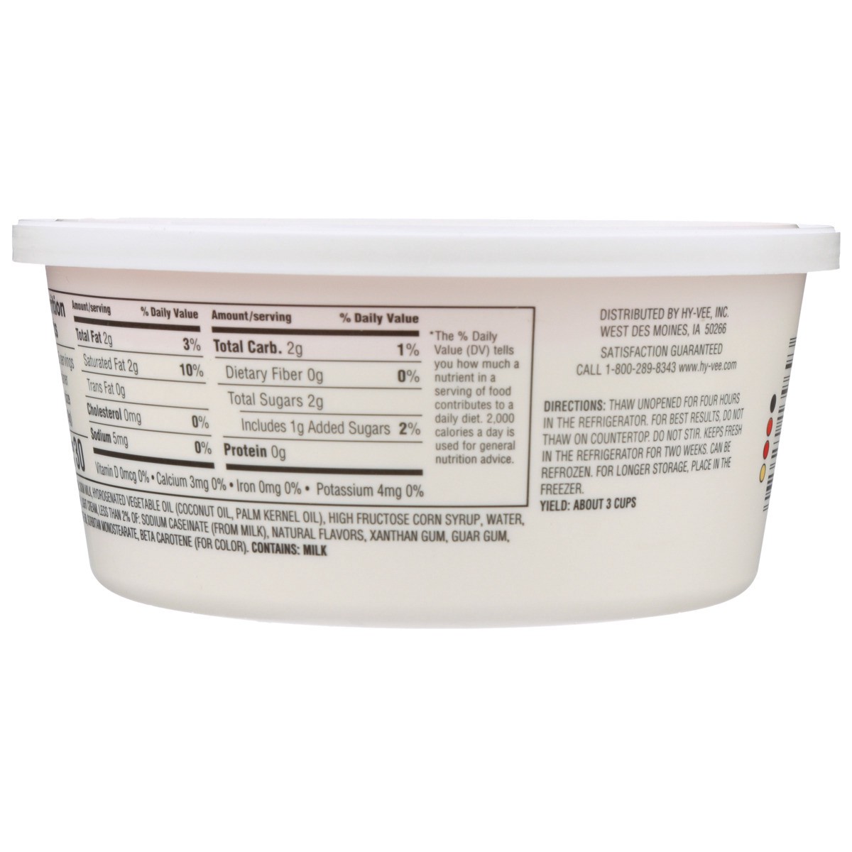 slide 3 of 8, Hy-vee Extra Creamy Whipped Topping, 8 oz