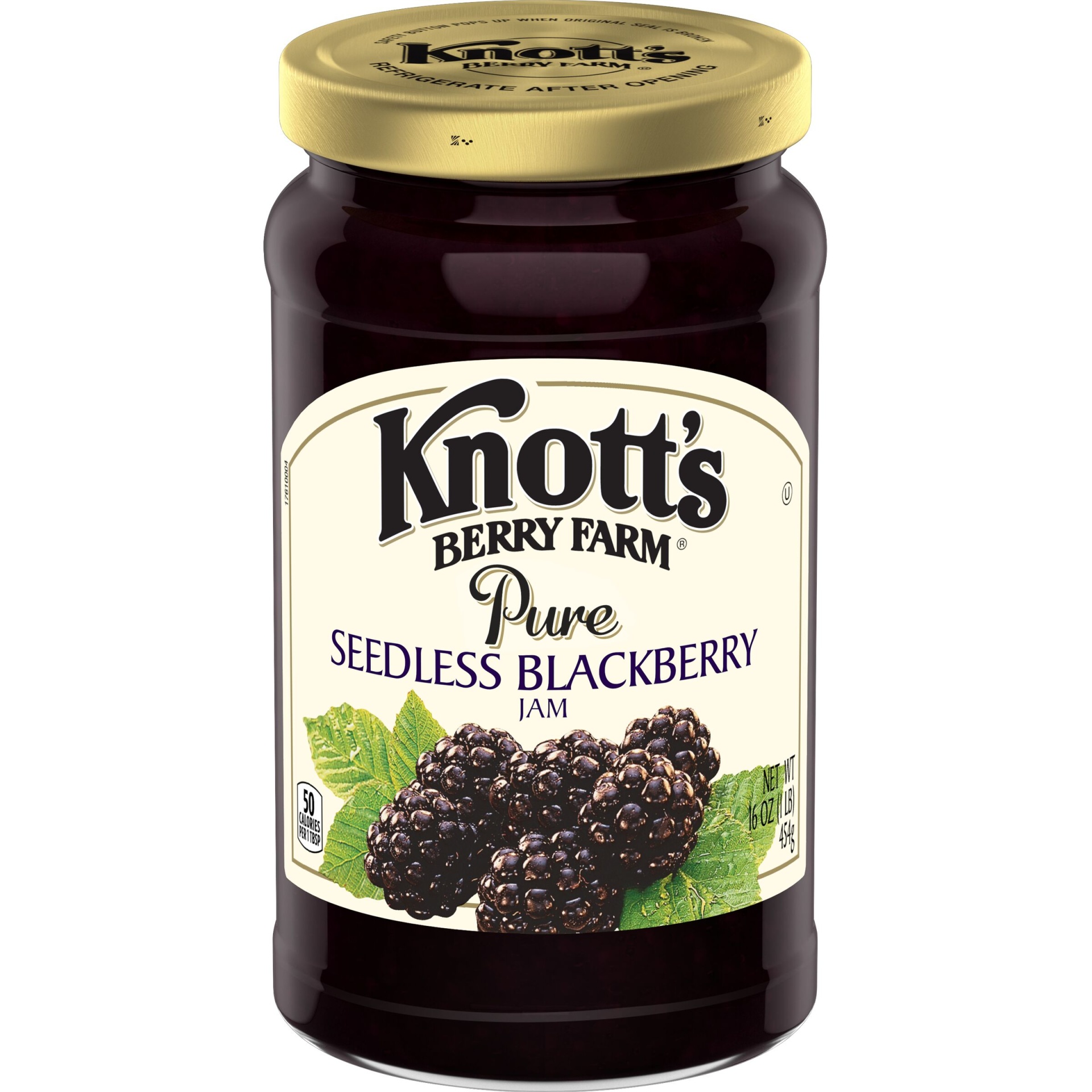 slide 1 of 4, Knott's Pure Seedless Blackberry Jam, 16 oz