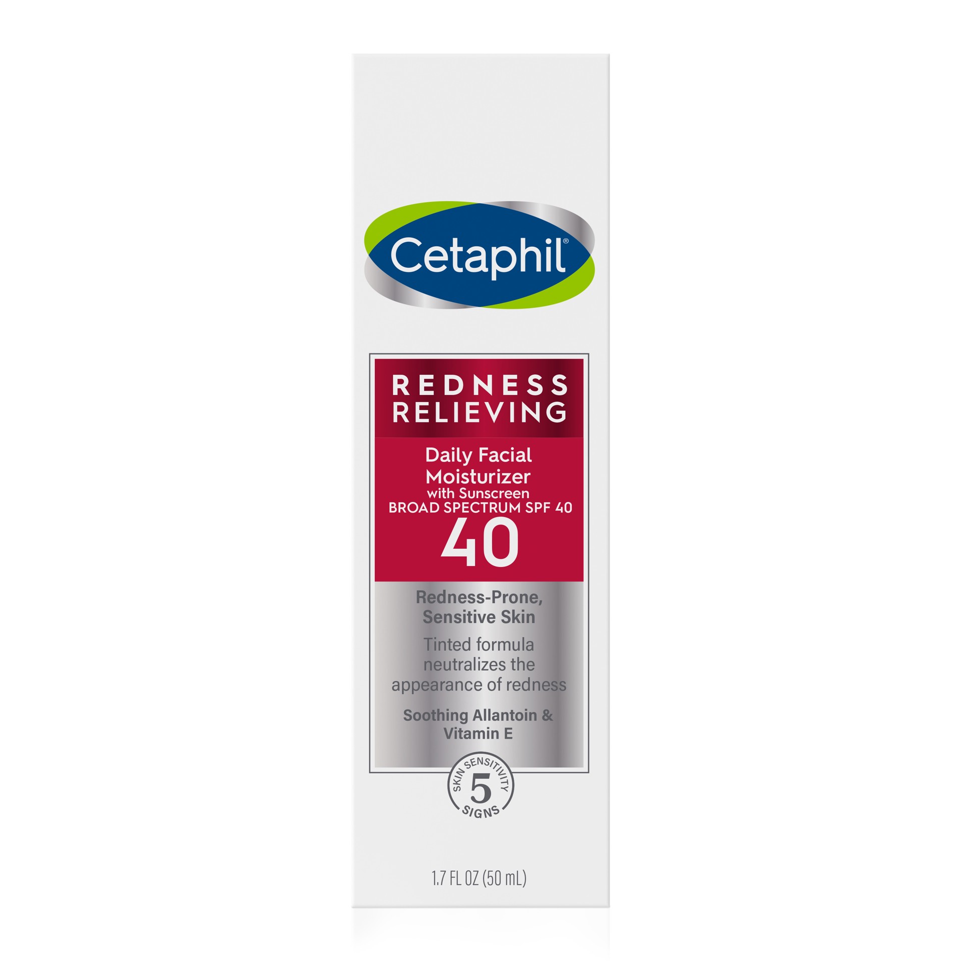 slide 3 of 10, Cetaphil Redness Relieving Daily Facial Moisturizer SPF40, 1.7 Fl Oz, 1.7 oz