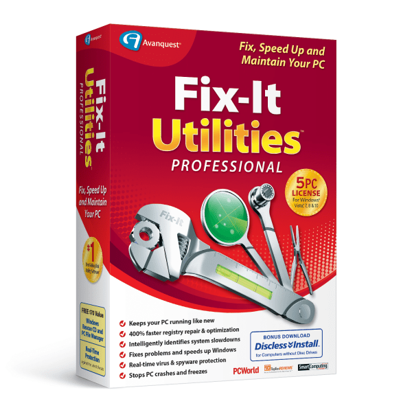 slide 1 of 1, Avanquest Fix-It Utilities Professional, Traditional Disc, 1 ct