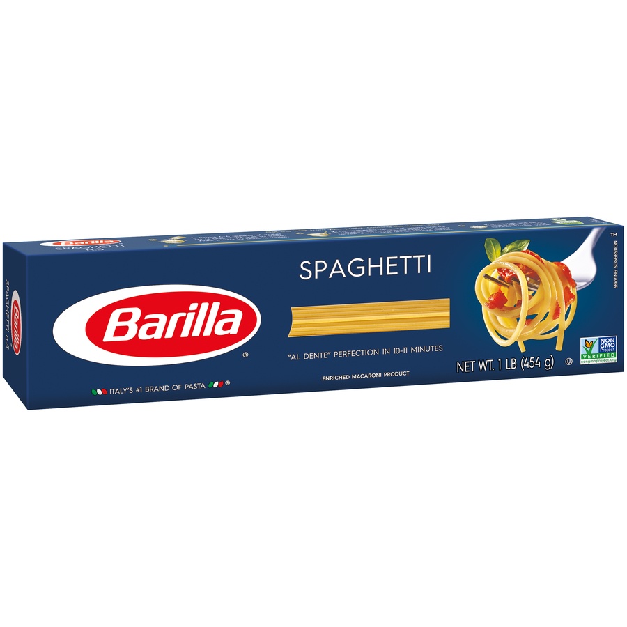 slide 2 of 8, Barilla Spaghetti Pasta, 16 oz