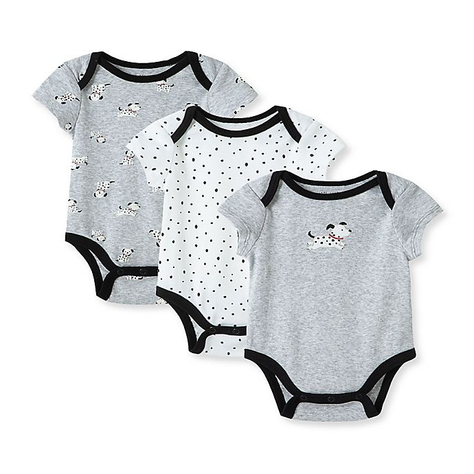 slide 1 of 2, Little Me Dalmation Bodysuits - Grey, 3 ct