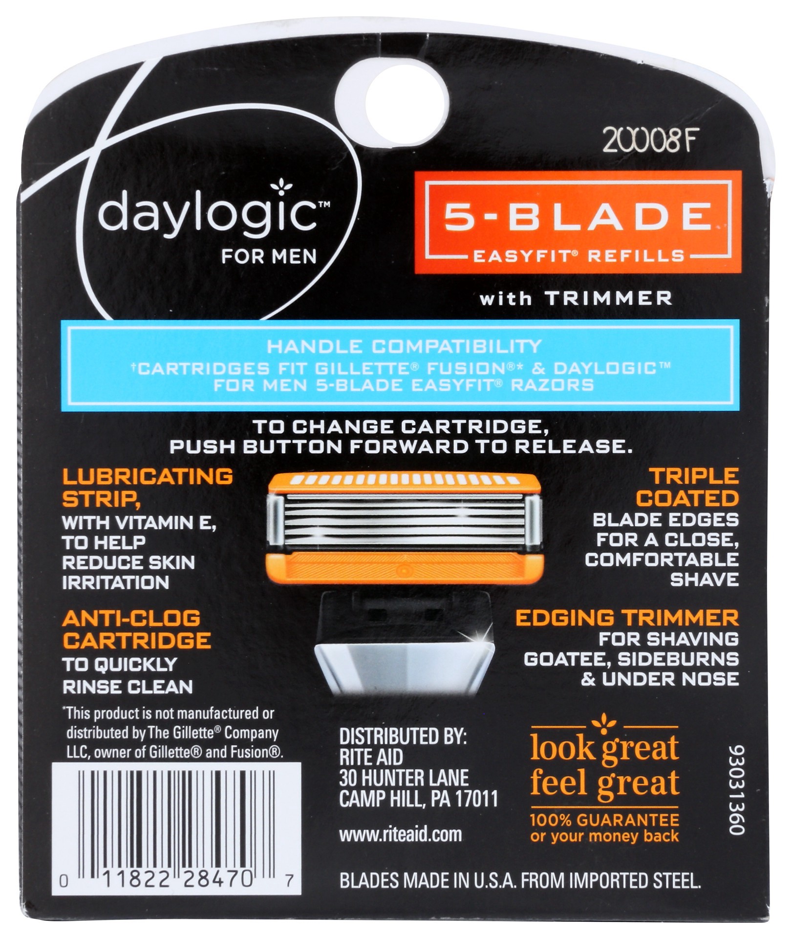 slide 2 of 2, Daylogic Mens 5 Blade Easyfit Refills, 1 ct