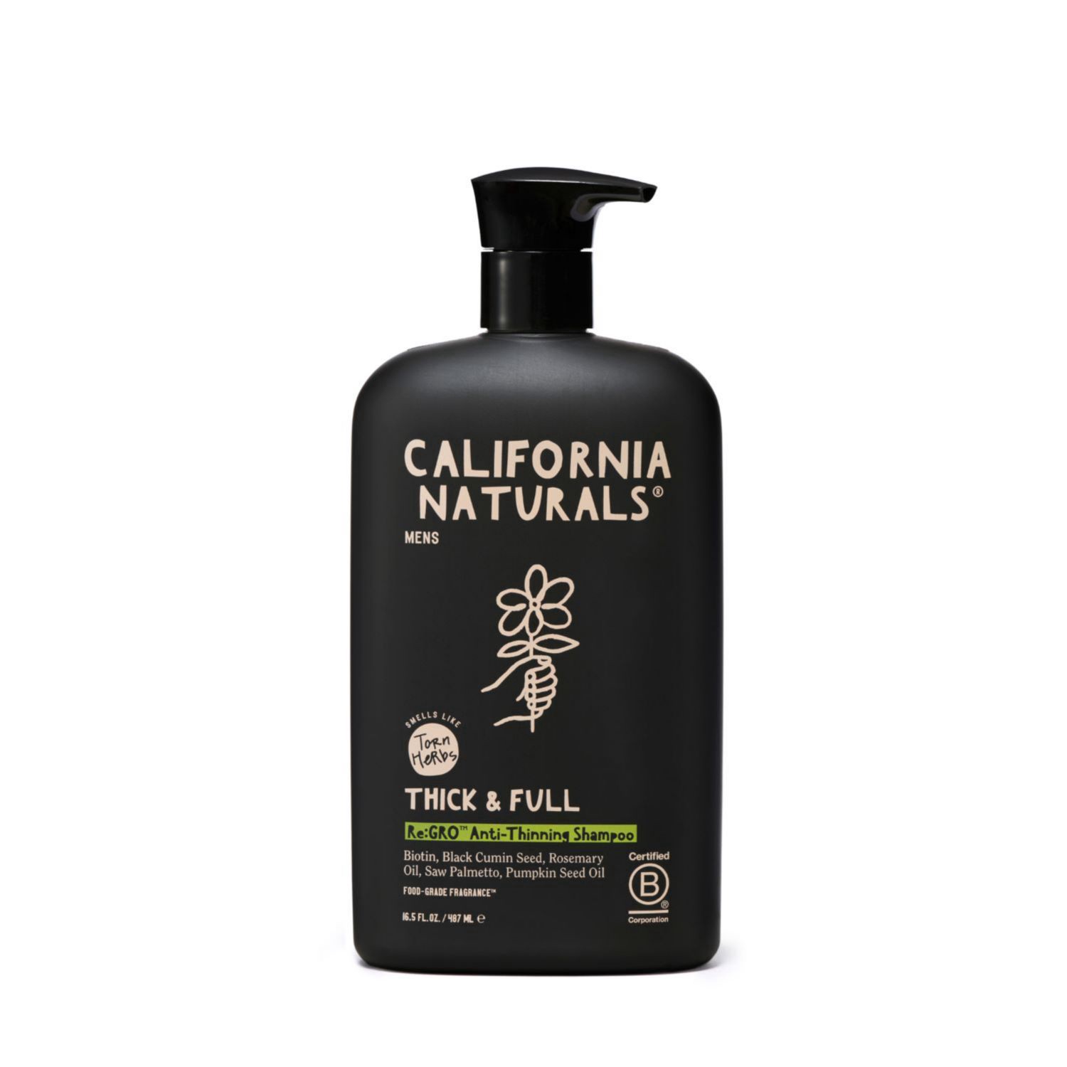 slide 1 of 8, California Naturals Men's Thick & Full Re:Gro Anti-Thinning Shampoo, 16.5 Oz, 16.5 oz