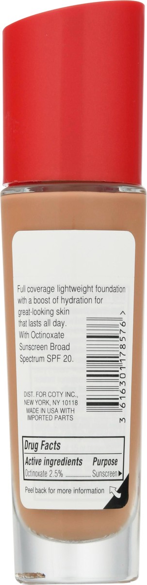 slide 5 of 9, Rimmel London Broad Spectrum SPF 20 Natural Beige 400 Full Coverage Lasting Finish Liquid Foundation 30 ml, 30 ml