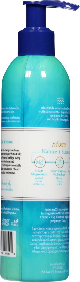 slide 12 of 12, Nfuse Calm + Replenish Magnesium Unscented Body Lotion 8 oz, 1 ct