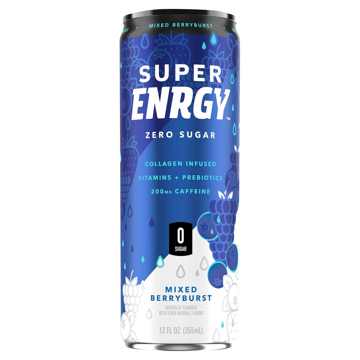 slide 1 of 6, Super Energy Zero Sugar Mixed Berryburst Energy Drink - 12 fl oz, 12 oz