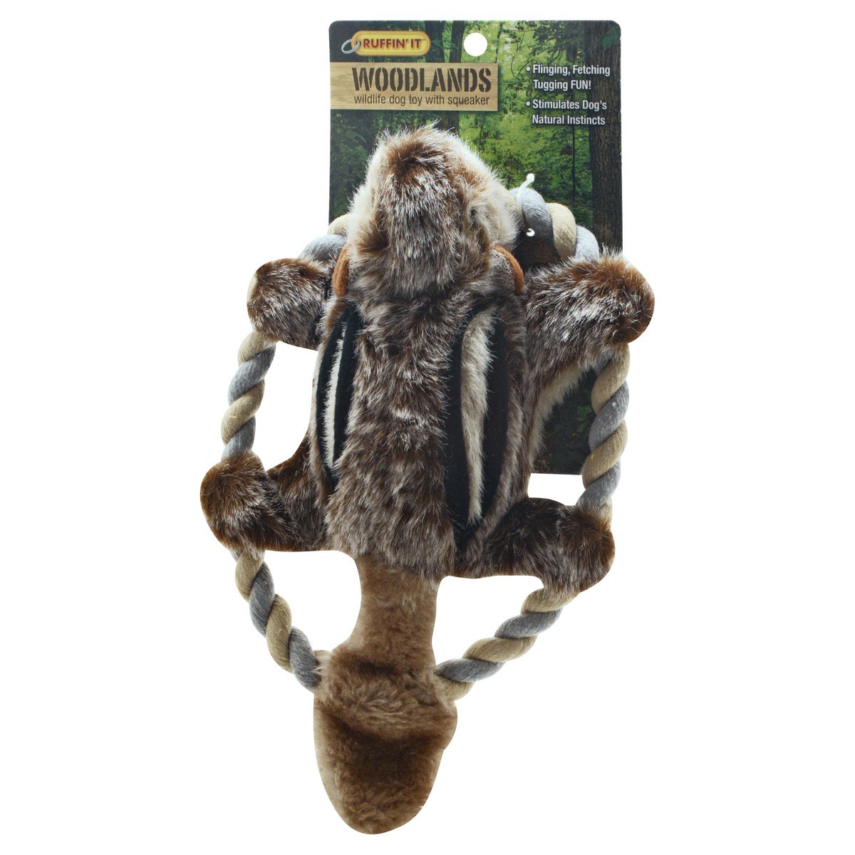 slide 5 of 9, Ruffin' It Woodlands Wildlife Dog Toy with Squeaker 1 ea, 1 ct