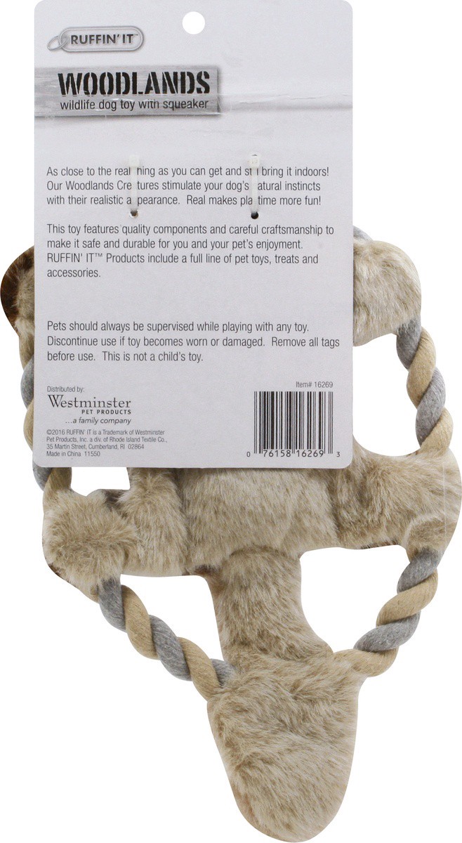 slide 8 of 9, Ruffin' It Woodlands Wildlife Dog Toy with Squeaker 1 ea, 1 ct