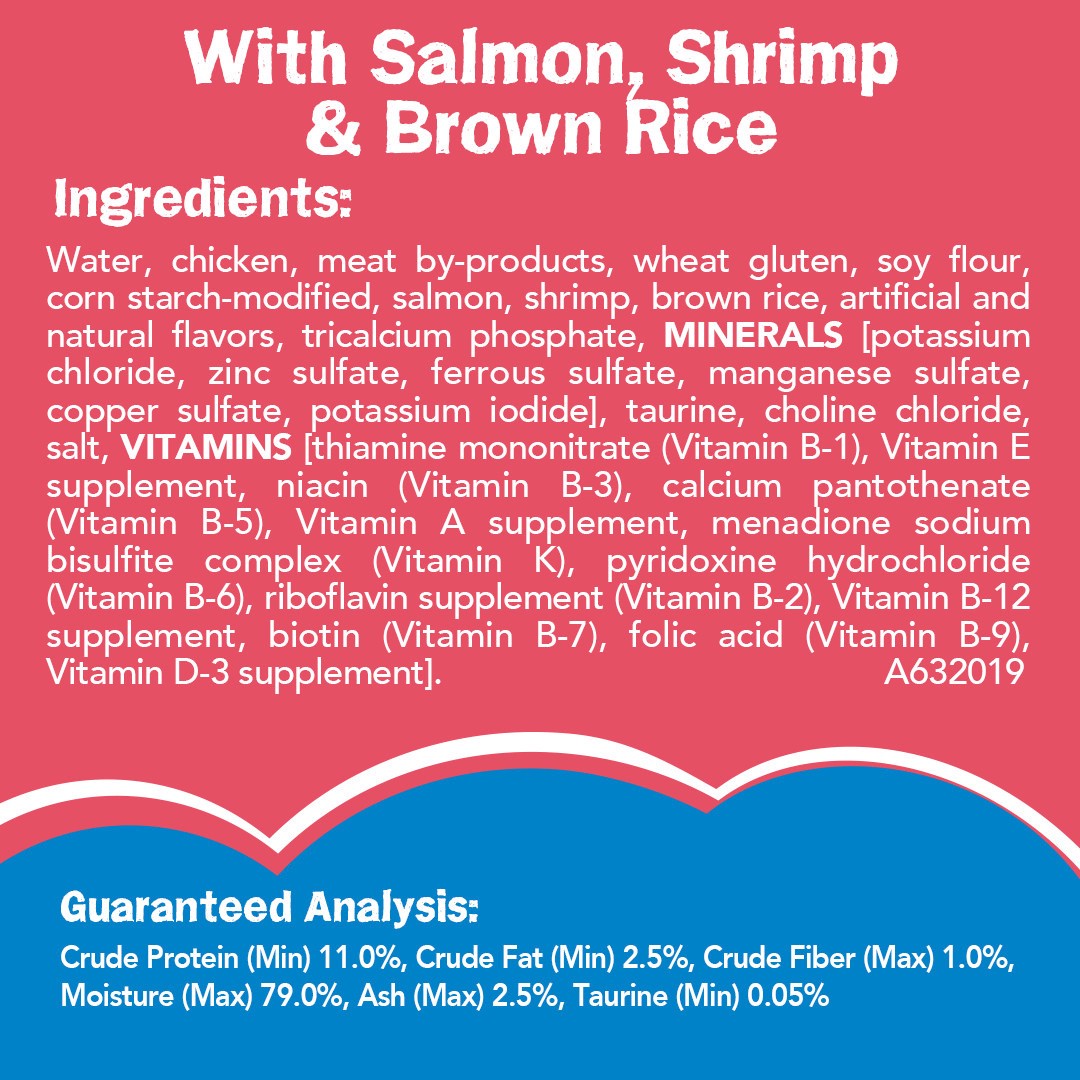 slide 4 of 8, Friskies Purina Friskies Natural Wet Cat Food, Ocean Favorites Meaty Bits With Salmon, Shrimp & Brown Rice, 5.5 oz