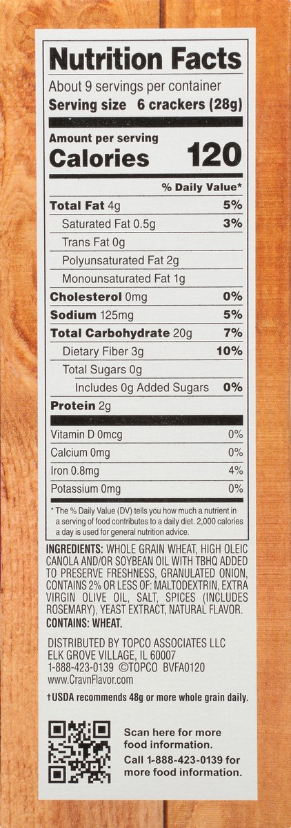 slide 5 of 14, Crav'n Flavor Woven Wheats Rosemary & Olive Oil Crackers 9 oz, 9 oz