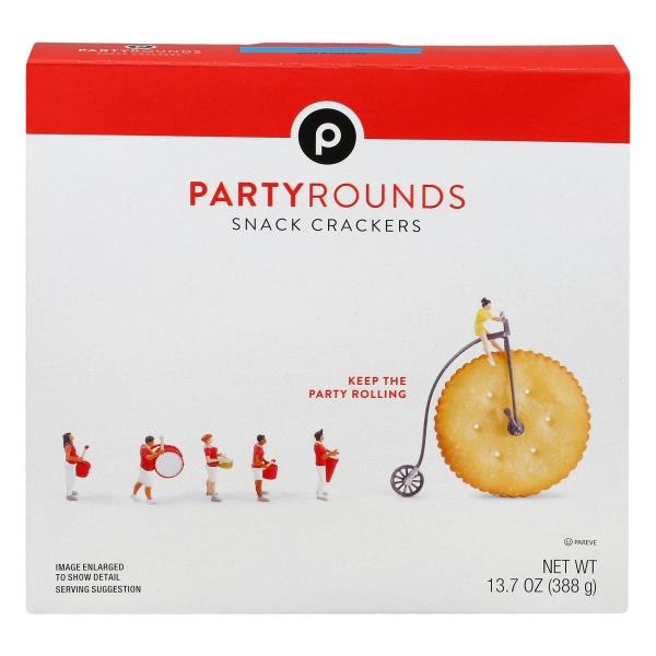 slide 1 of 1, Publix Party Rounds Crackers, 13.7 oz