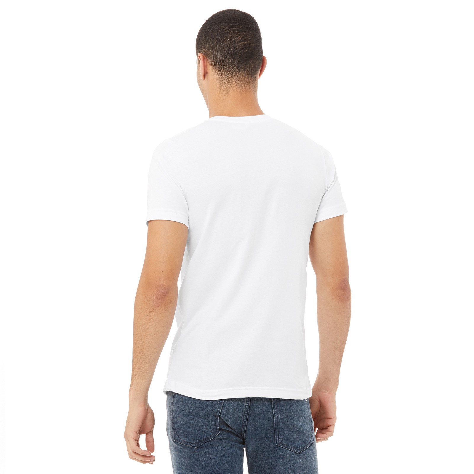 slide 4 of 4, Bella+canvas Short Sleeve V-Neck Adult Unisex Cotton Jersey T-Shirt, XL