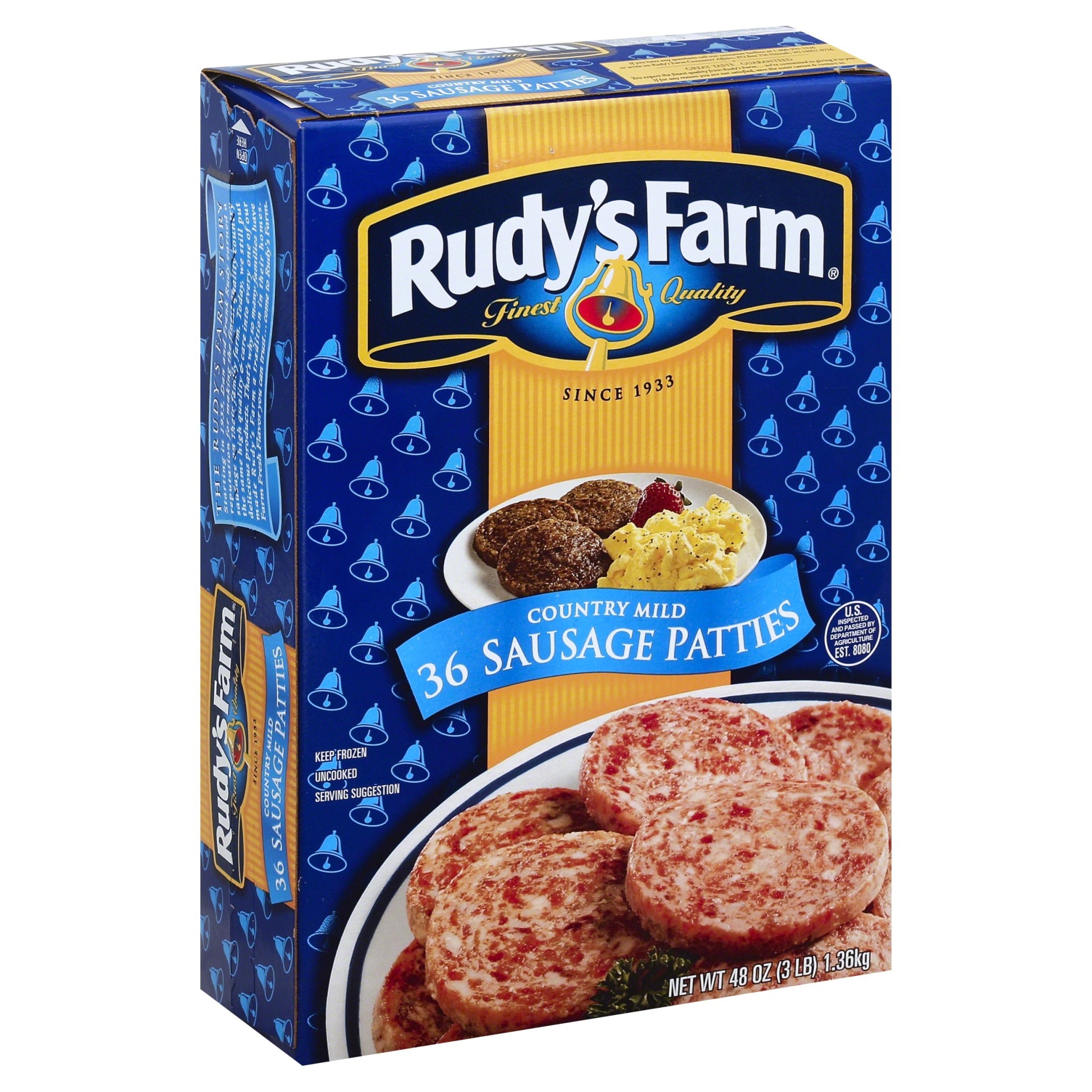 Rudy's Farm Country Mild Sausage Patties 36 ct | Shipt
