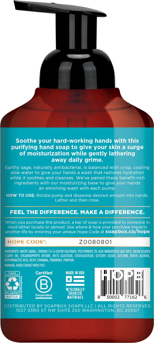 slide 2 of 3, Soapbox™ foaming hand soap, aloe water & sage, 11 fl oz