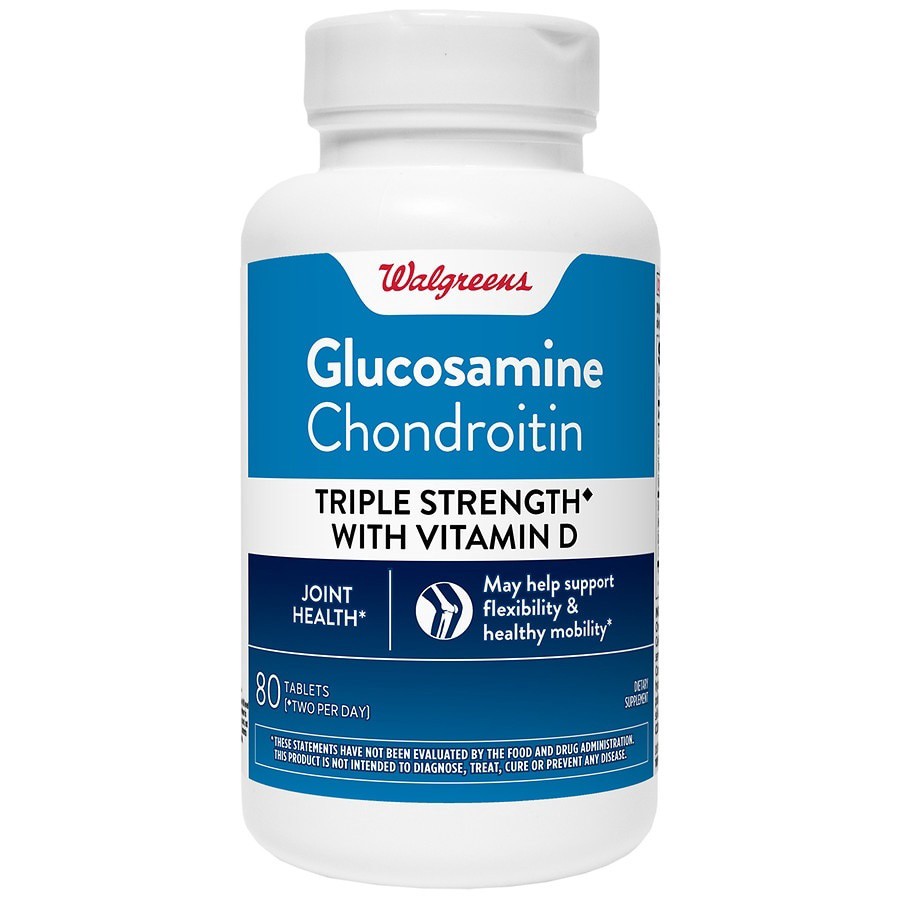 slide 1 of 5, Walgreens Glucosamine Chondroitin Joint Health Supplement Tablets, 80 ct