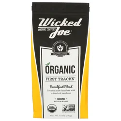 Wicked Joe Coffee Co. Wicked Joe Coffee Organic Fair Trade Ground Light Roast With Dark Breakfast Blend- 12 oz