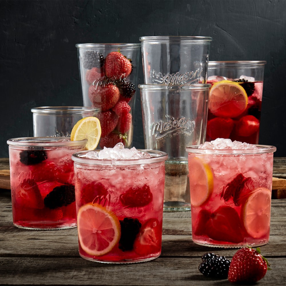 slide 3 of 5, Mason Tumbler Glass Set 8Pc, 1 ct