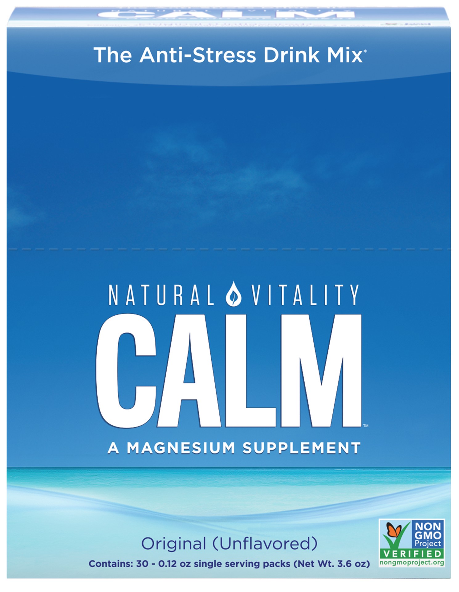 slide 1 of 5, Natural Vitality Calm, Magnesium Citrate Supplement Powder, Anti-Stress Drink Mix, Unflavored, 30 Packets, 30 ct; 0.12 oz