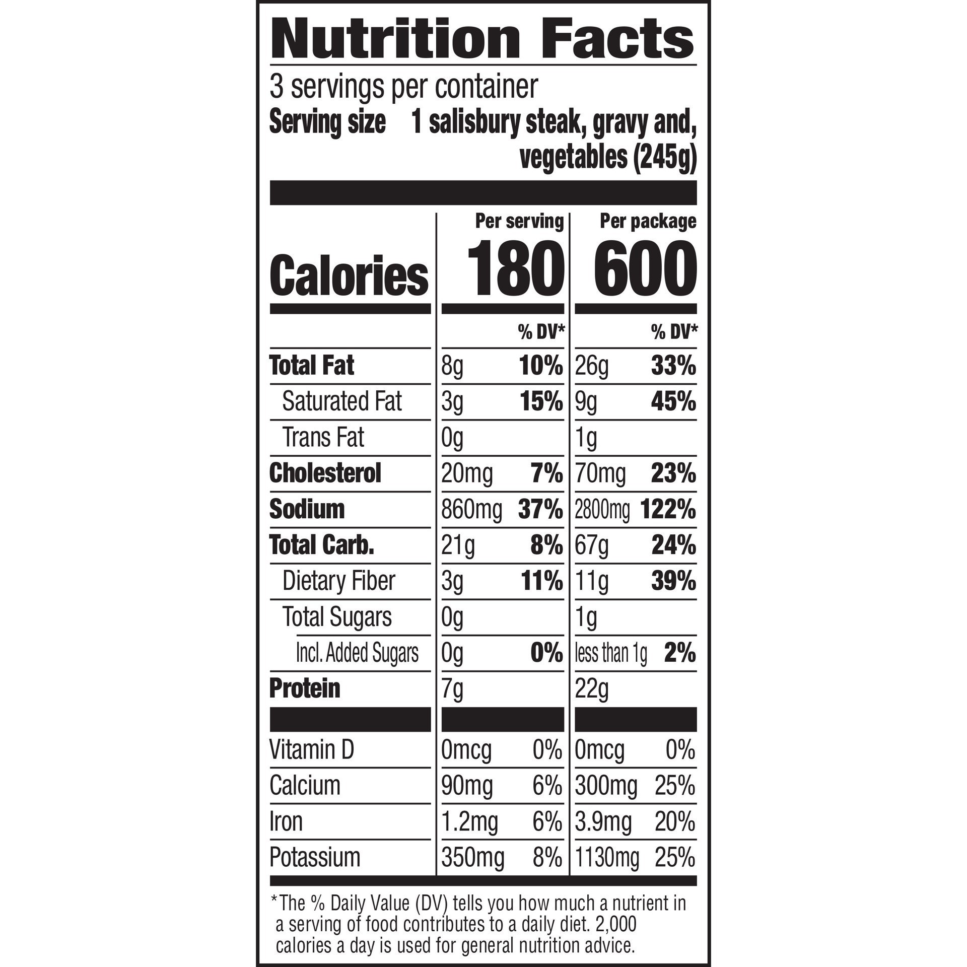 slide 4 of 5, Banquet Family Size Salisbury Steak with Gravy, Potatoes and Vegetables, Frozen Meal, 26 oz., 26 oz