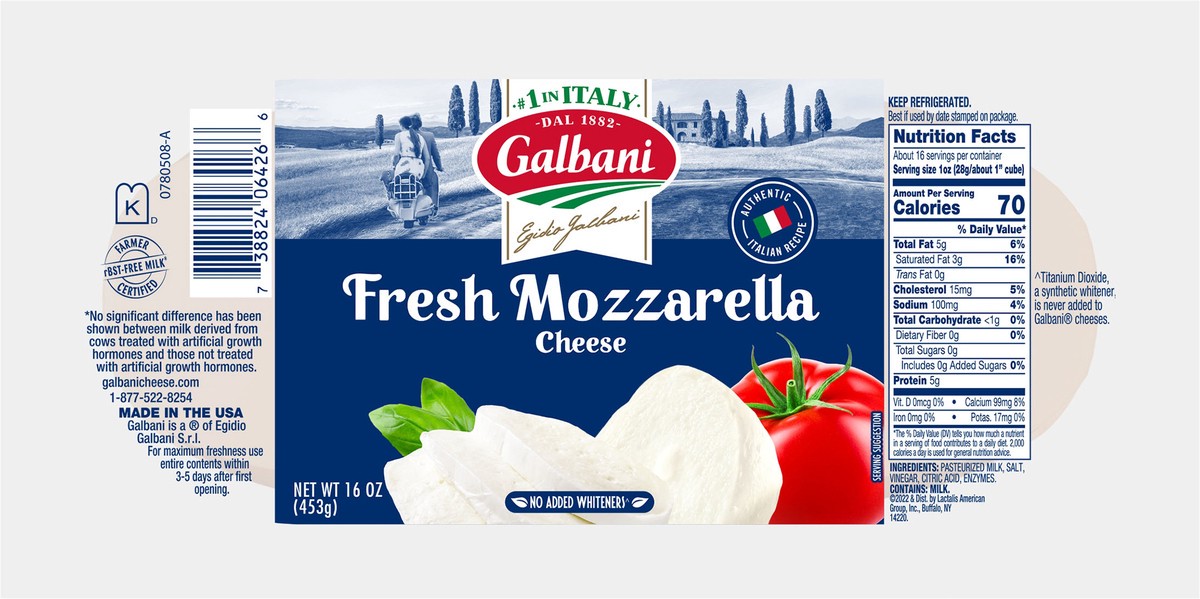 slide 4 of 7, Galbani Cheese Mozzarella Fresca Fresh, 
