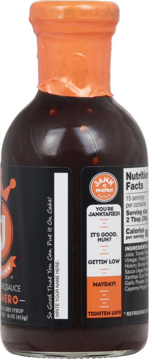 slide 9 of 13, The Jank Extra Spicy Habanero Gourmet BBQ Sauce 16 oz Bottle, 16 oz