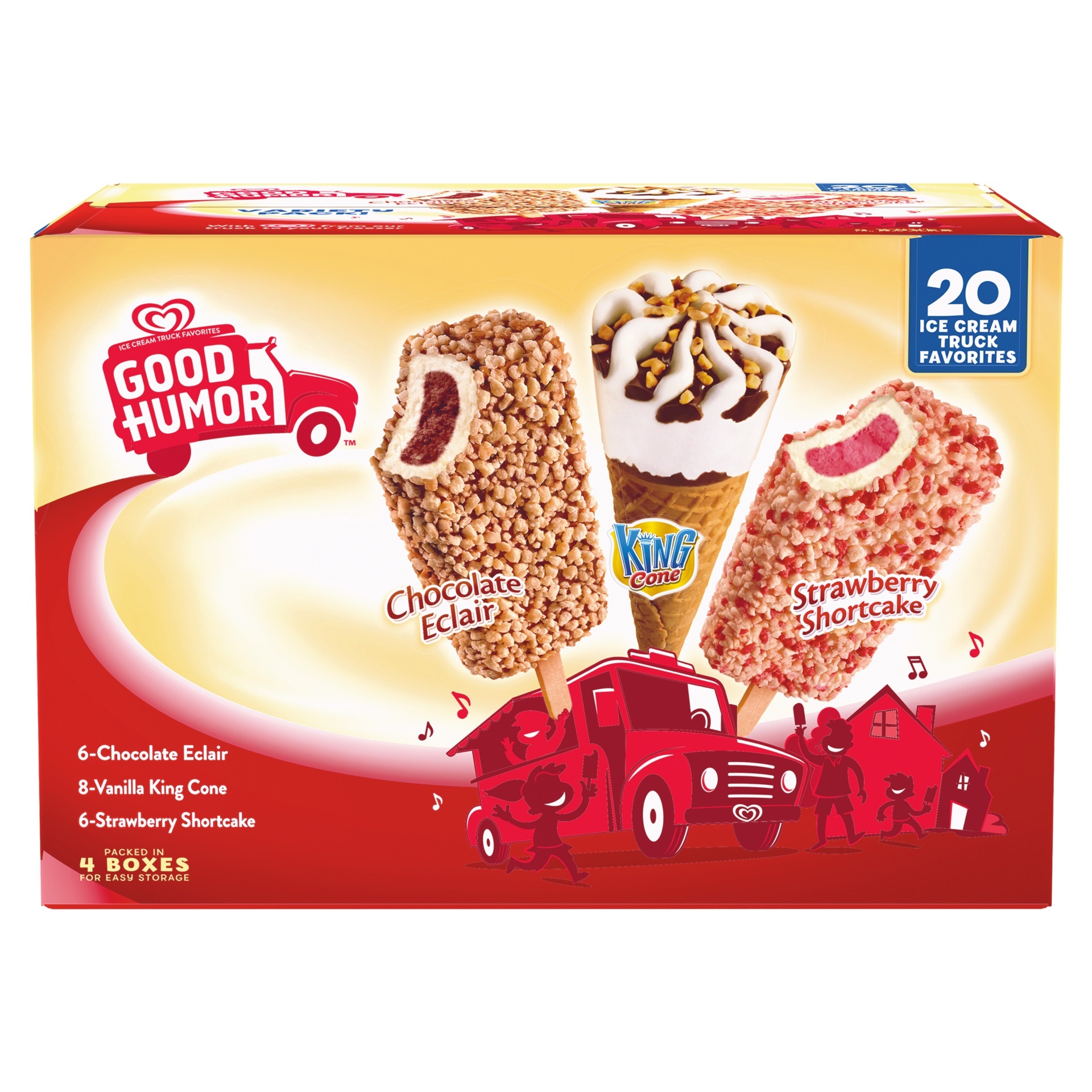 slide 1 of 1, Good Humor Cones Desser Bar Variety Pack, 20 ct; 72.8 fl oz