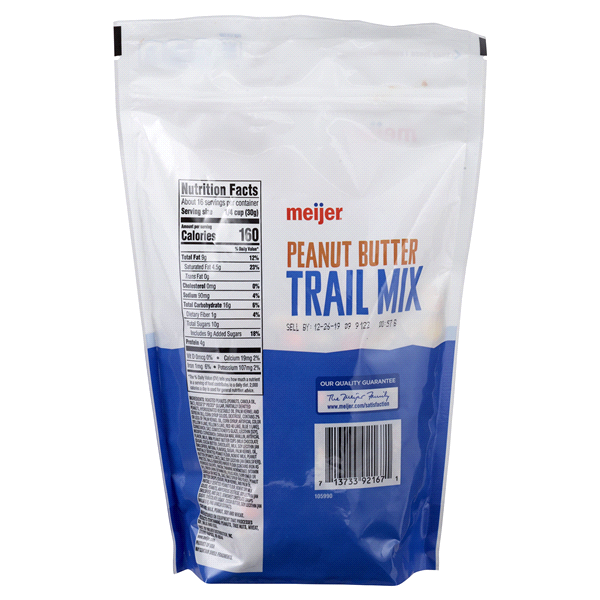 slide 4 of 5, Meijer Peanut Butter Trail Mix, 17 oz