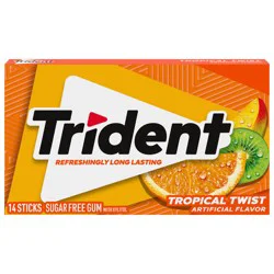 Trident Sugar Free Tropical Twist Gum with Xylitol 14 Sticks