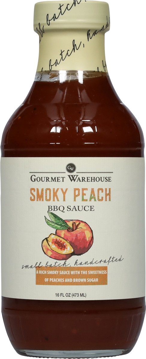 slide 11 of 13, Gourmet Warehouse Smoky Peach BBQ Sauce 16 fl oz, 