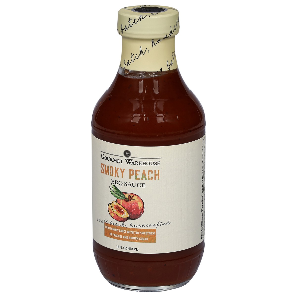 slide 3 of 13, Gourmet Warehouse Smoky Peach BBQ Sauce 16 fl oz, 