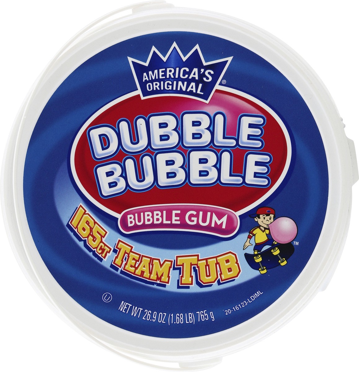 slide 2 of 11, Dubble Bubble Concord Gum Dubble Bubble Tub, 165 ct