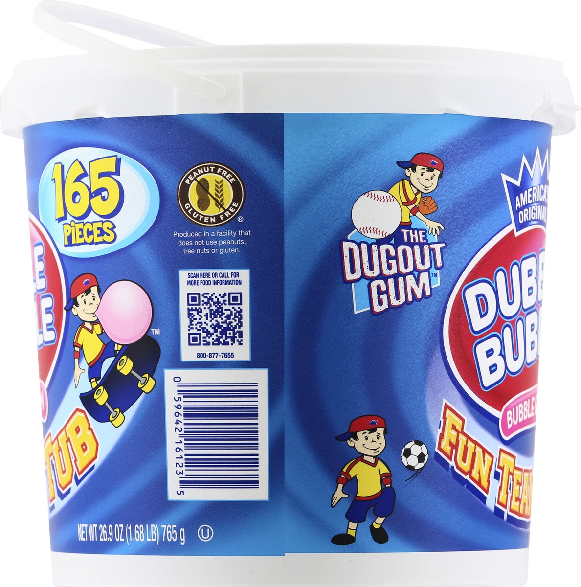 slide 10 of 11, Dubble Bubble Concord Gum Dubble Bubble Tub, 165 ct