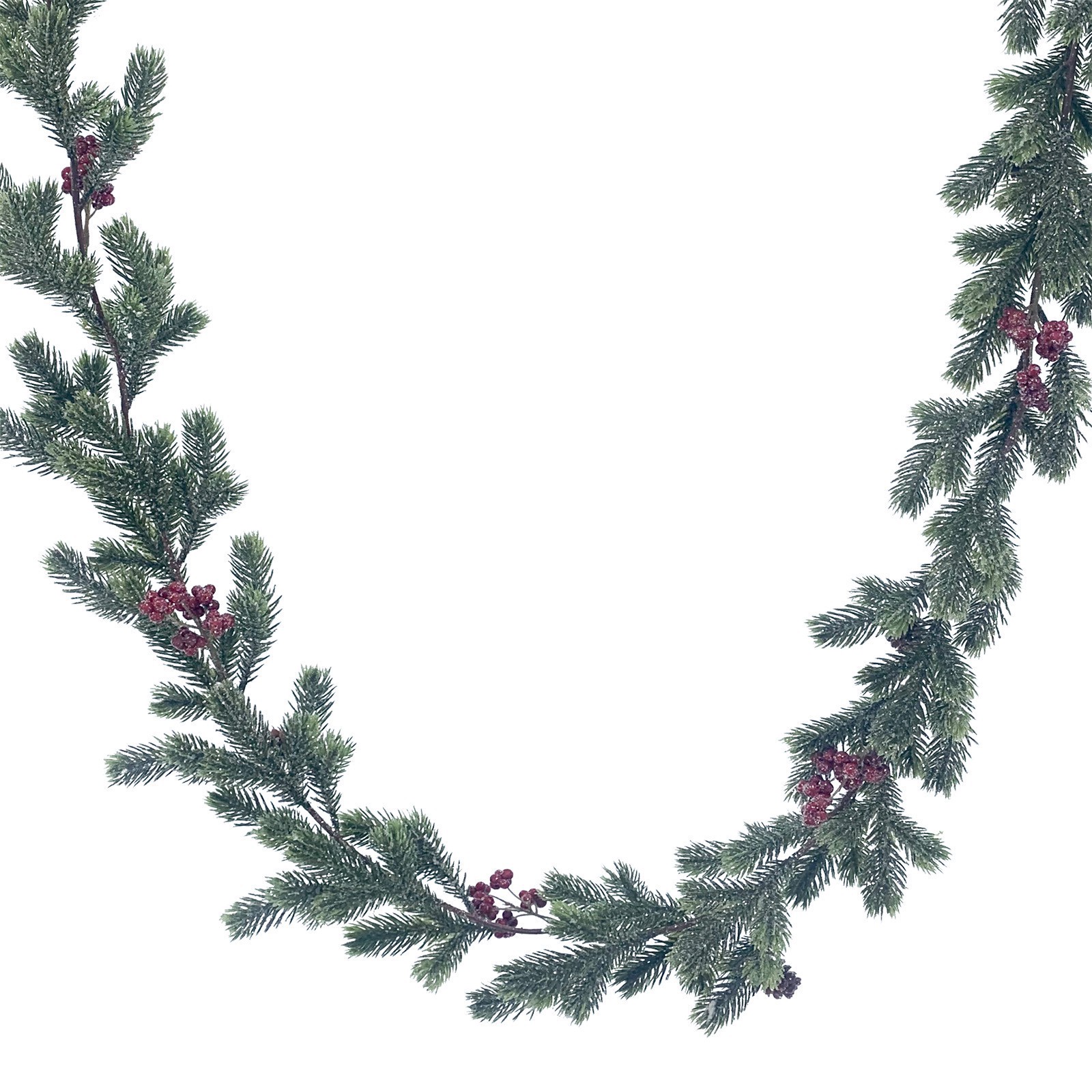 slide 2 of 2, 6ft. Shimmery Pine & Red Berry Garland By Ashland, 6 ft