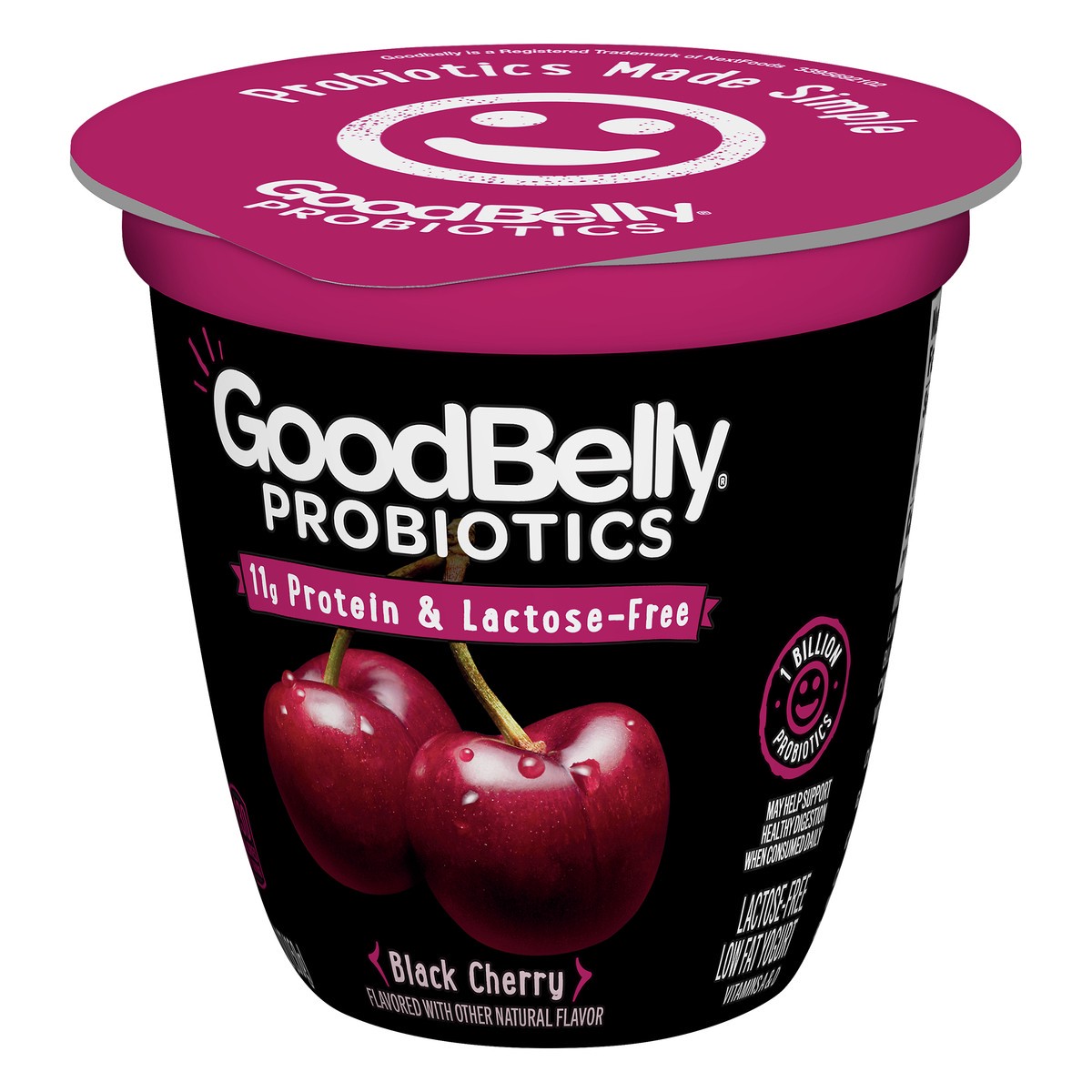 slide 6 of 13, GoodBelly Probiotics Lactose-Free Low Fat Black Cherry Yogurt 5.3 oz, 5.3 oz