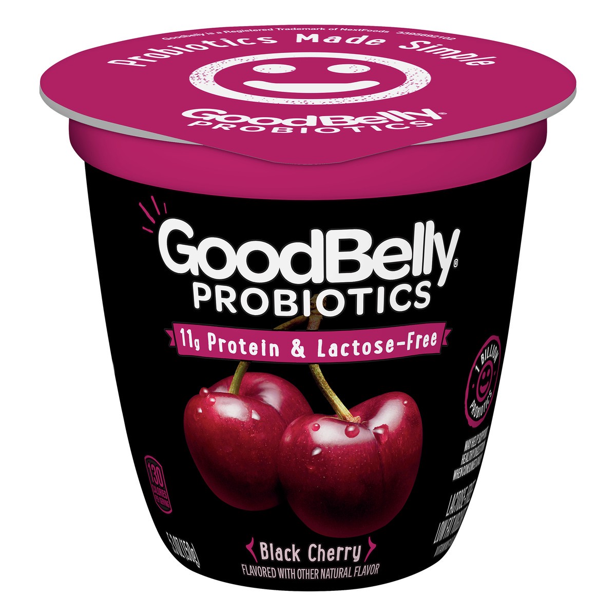 slide 9 of 13, GoodBelly Probiotics Lactose-Free Low Fat Black Cherry Yogurt 5.3 oz, 5.3 oz