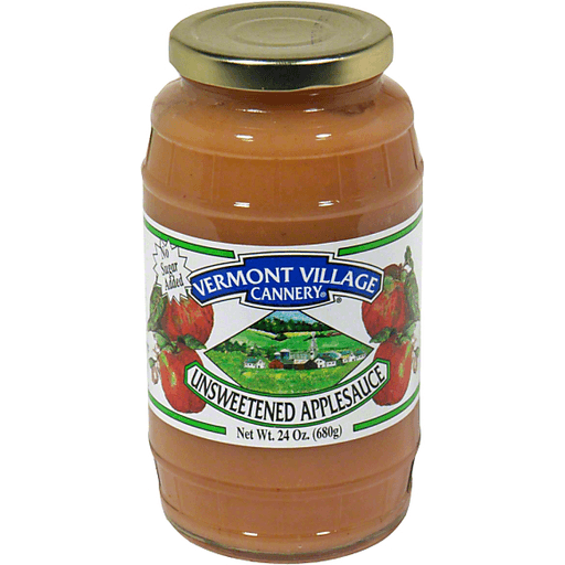 slide 1 of 1, Vermont Village Applesauce Unsweetened Applesauce, 24 oz